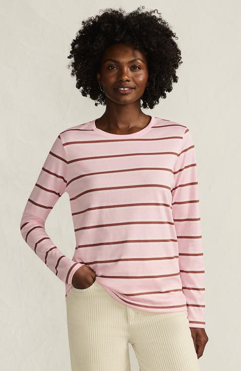 Relaxed Supima Cotton Long Sleeve Crew Neck T-Shirt