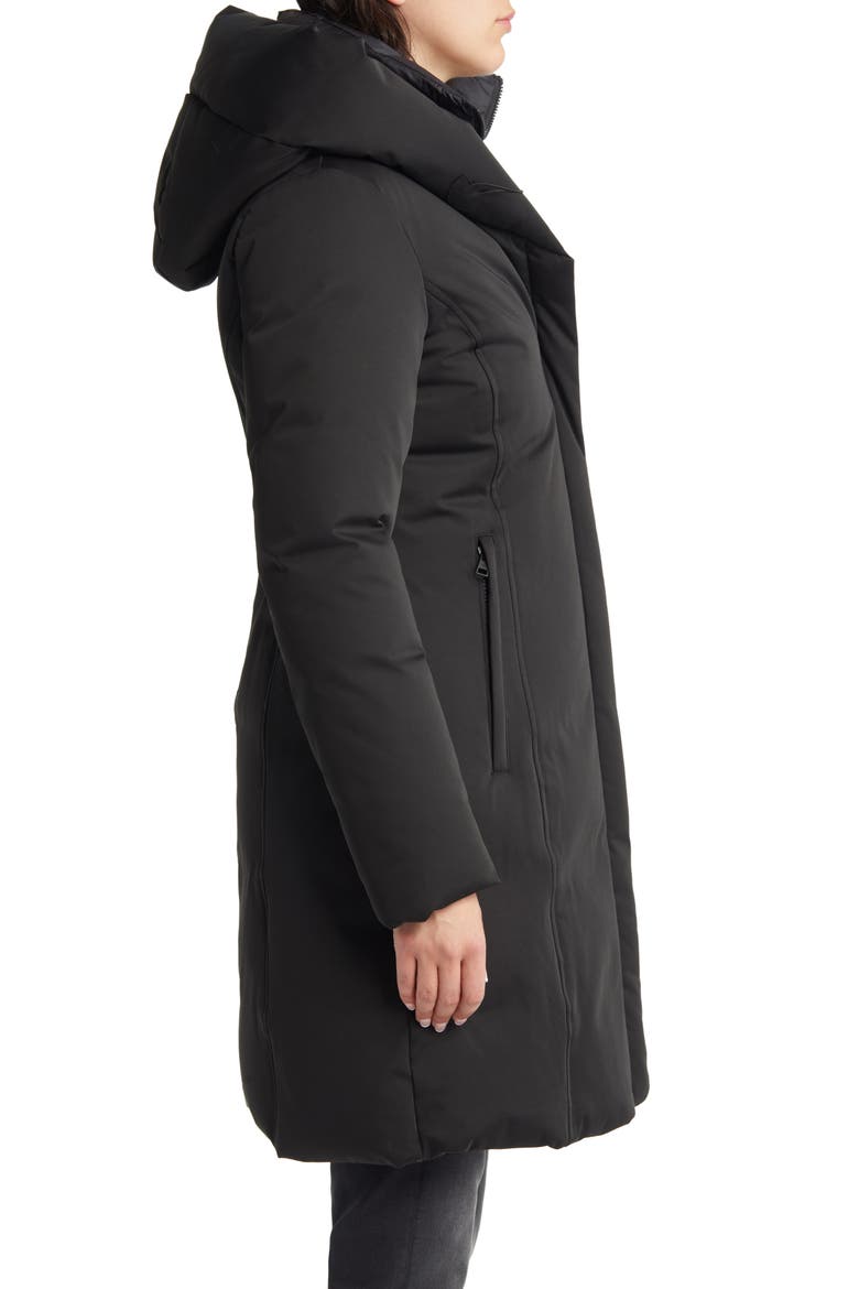 Water Resistant 700 Fill Power Down Puffer Coat, Alternate, color, BLACK