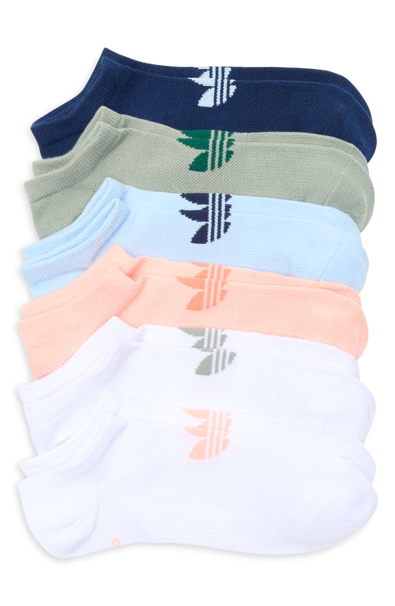 adidas 6-Pack Superlite Low Cut Athletic Socks, Main, color, Glow Pink/ Indigo/ Sky Blue