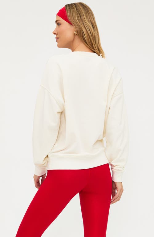 Beach Riot Devyn Fa La La La Oversized Sweatshirt In Neutral