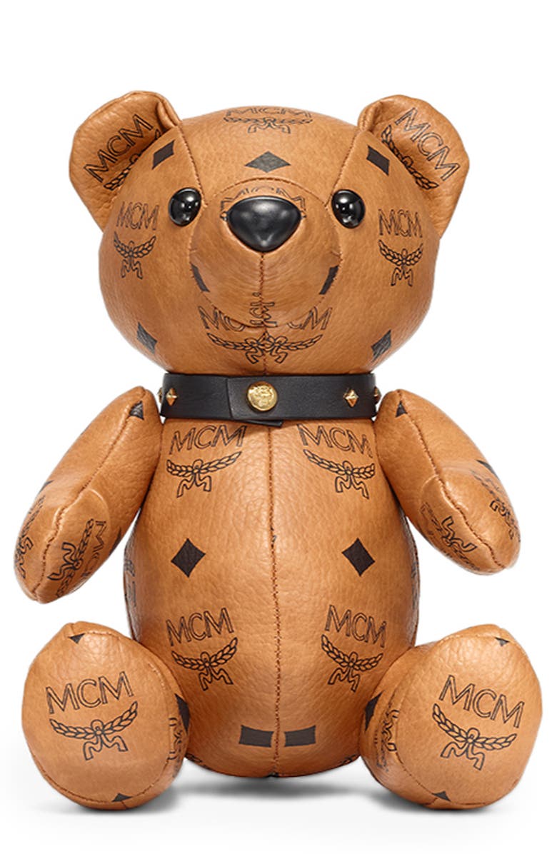 MCM Visetos Coated Canvas Teddy Bear, Main, color,