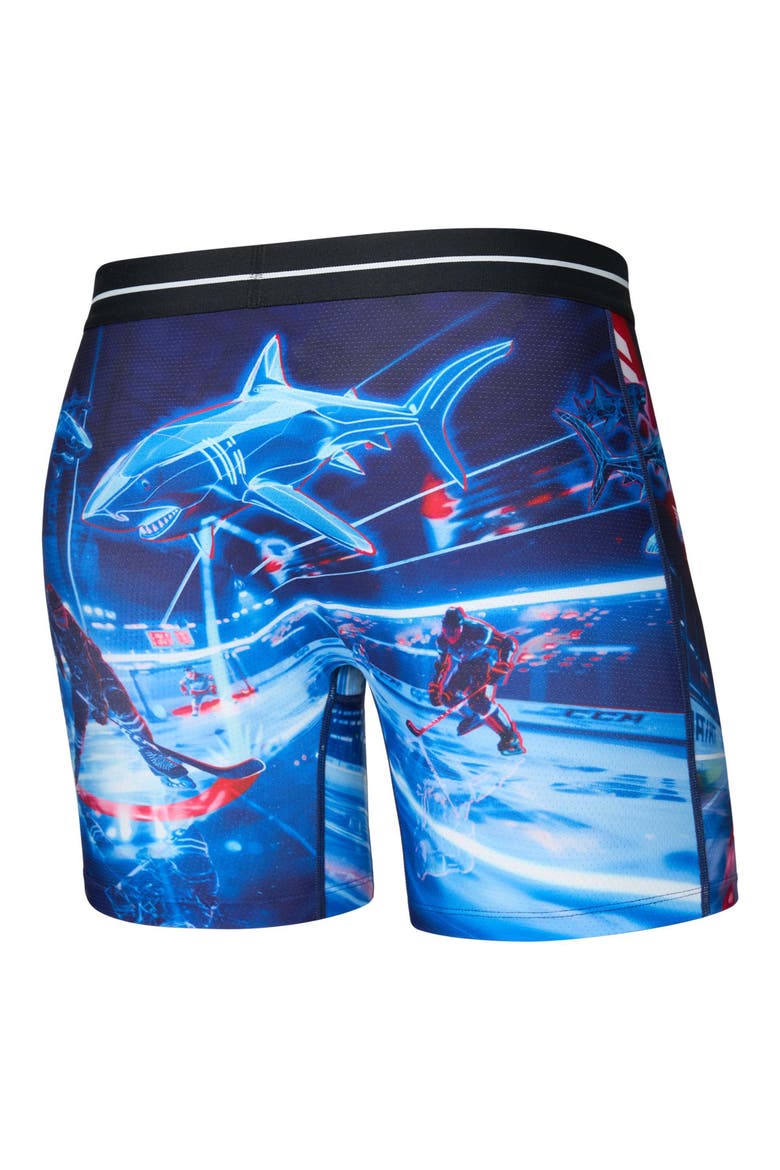 Volt Breathable Sim Fit Mesh Boxer Briefs, Alternate, color, SHARKS VS BROS-BLUE