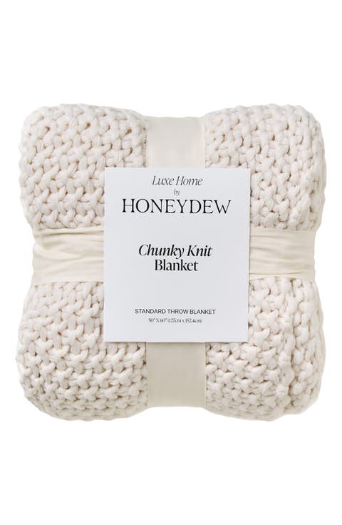 Chunky Knit Throw Blanket