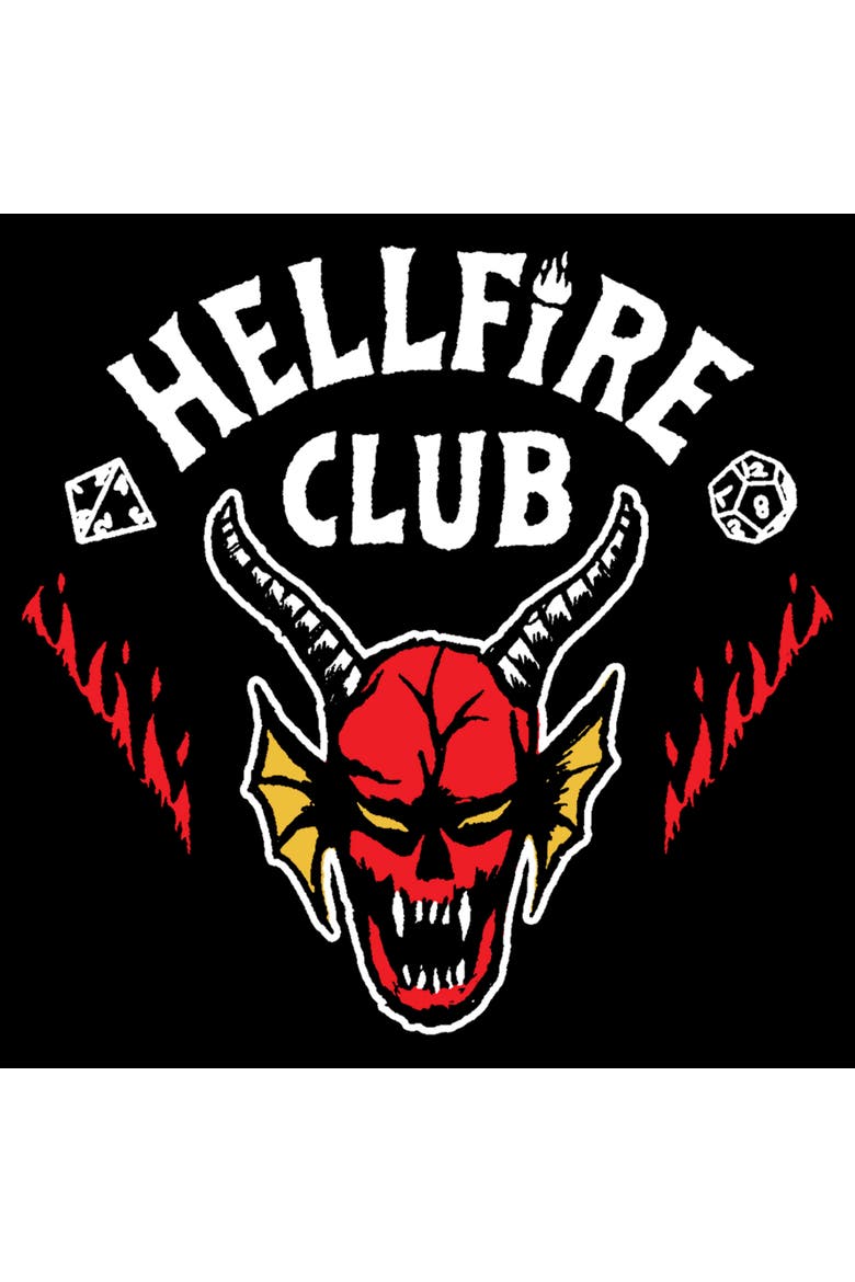 Men's Stranger Things Hellfire Club Badge  Graphic T-Shirt, Alternate, color, Black