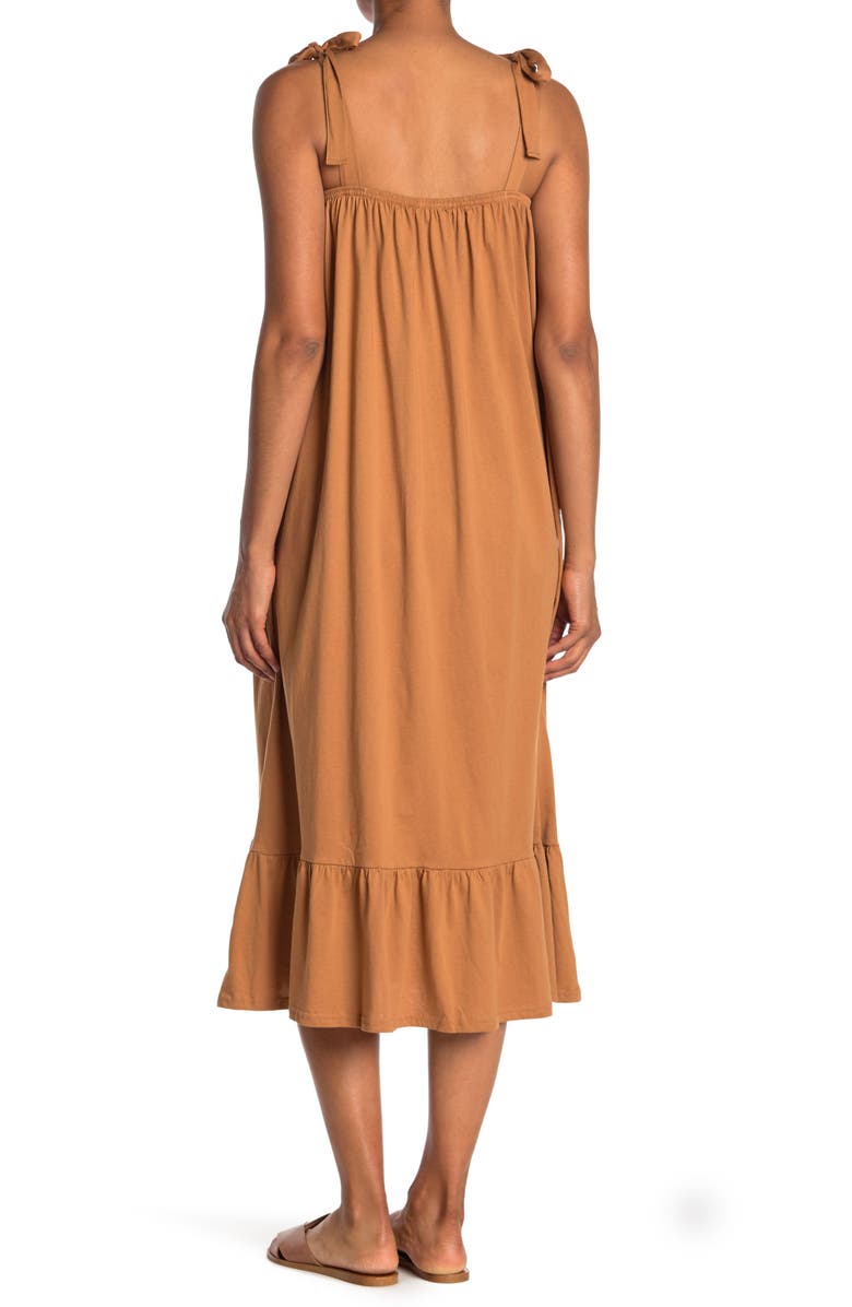 STITCHDROP Shoulder Tie Flounce Hem Dress, Alternate, color, 