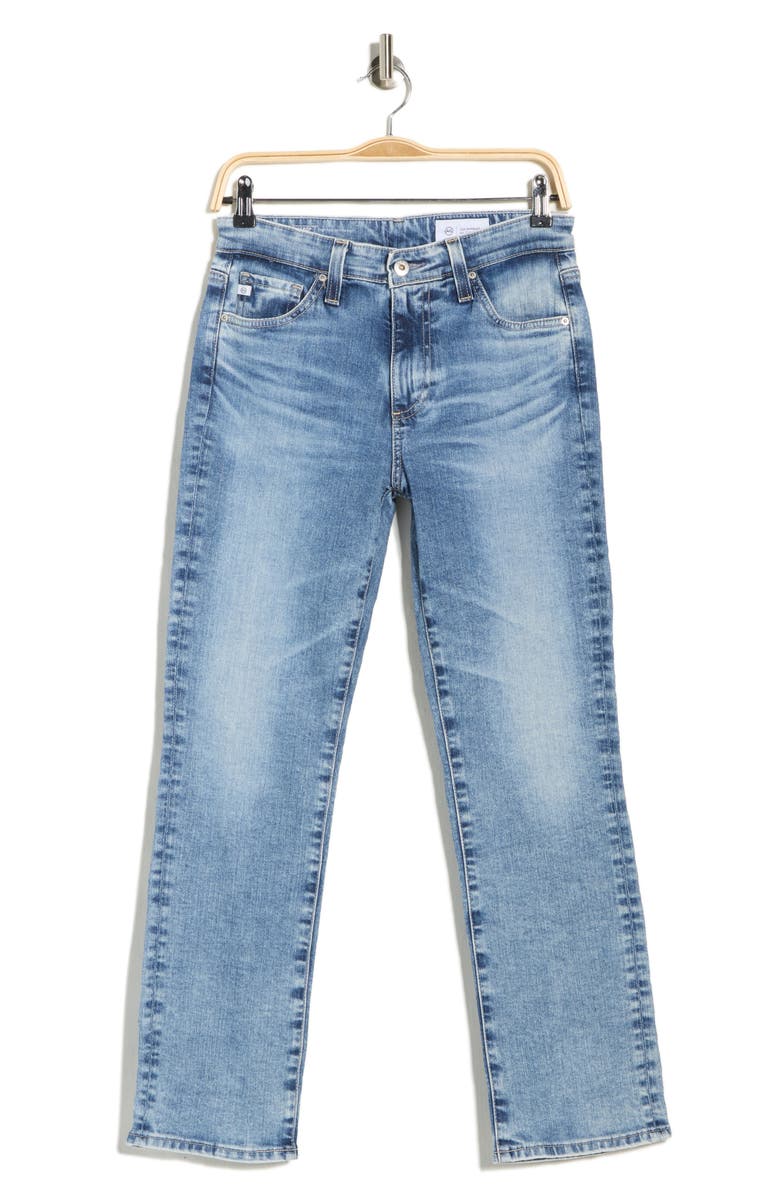 AG Mari High Waist Ankle Slim Straight Leg Jeans, Alternate, color, Sunset