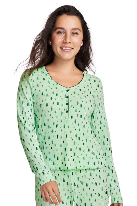 Women's Pointelle Cotton Stretch Sleep Top
