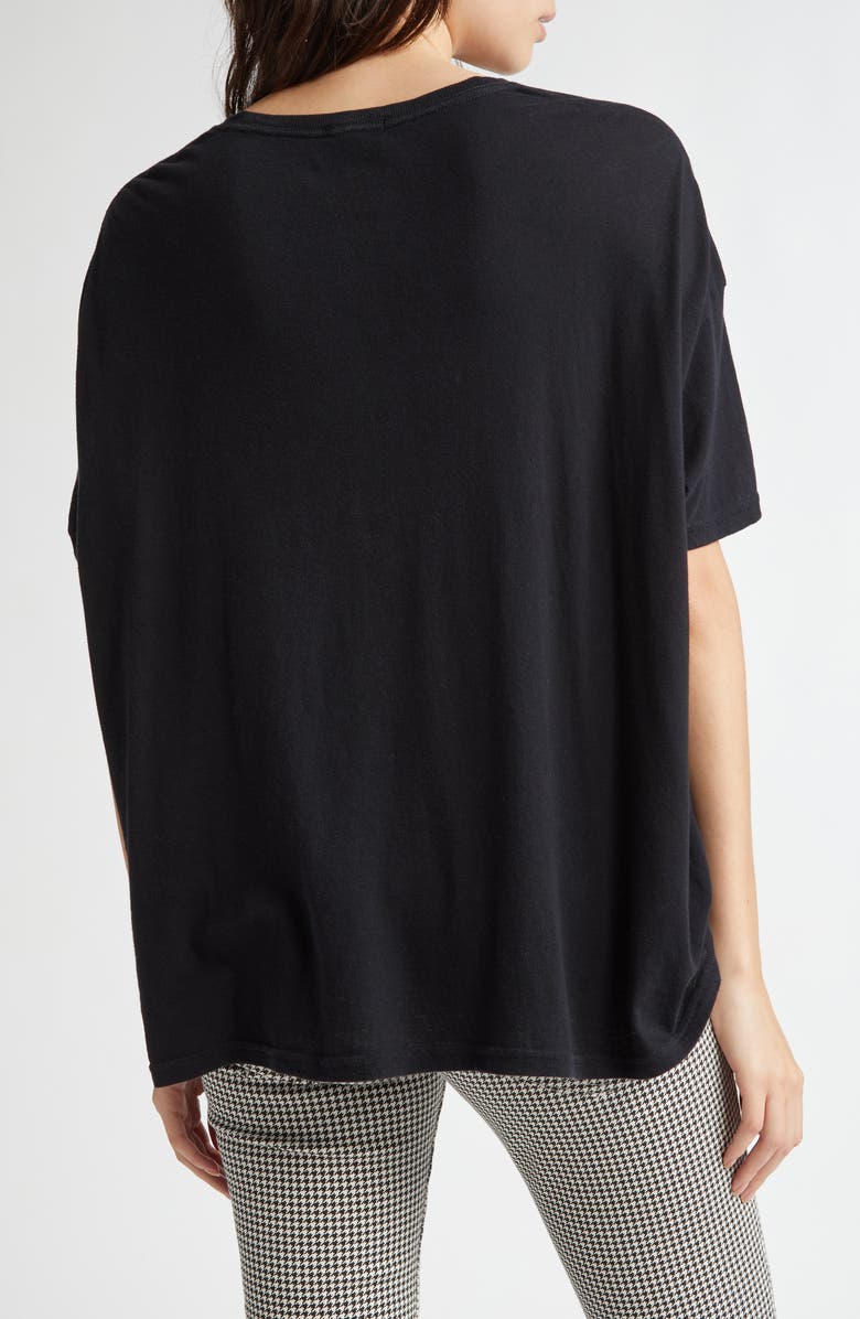 R13 Boxy Seamless Cotton & Cashmere T-Shirt, Alternate, color,