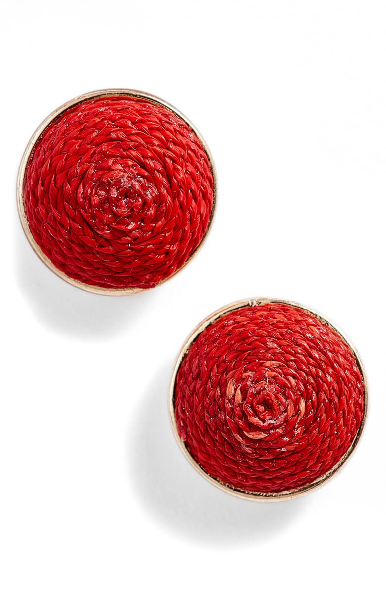 Akola Raffia Stud Earrings, Main, color, 