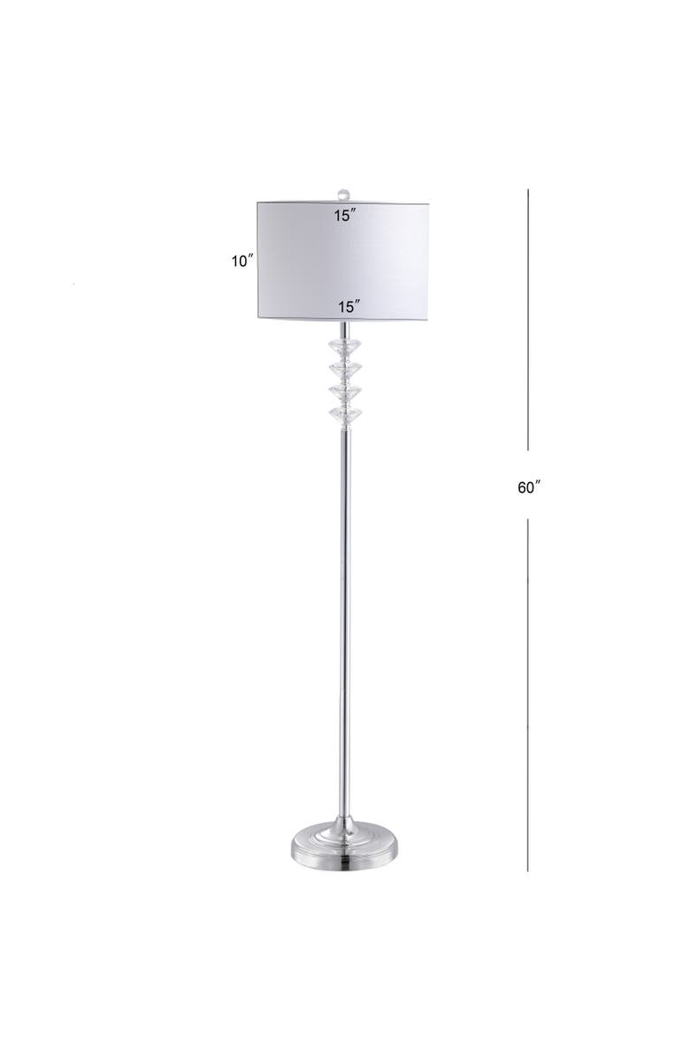 JONATHAN Y Mia Crystal/Metal LED Floor Lamp, Alternate, color, Clear/ Chrome