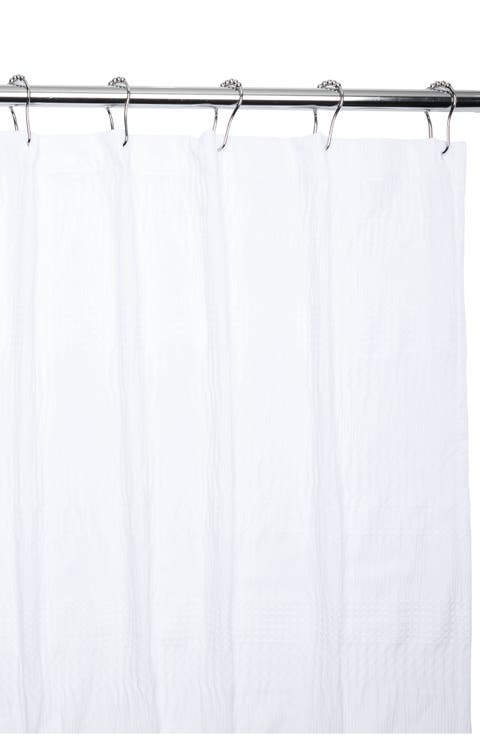Textured Cotton Shower Curtain