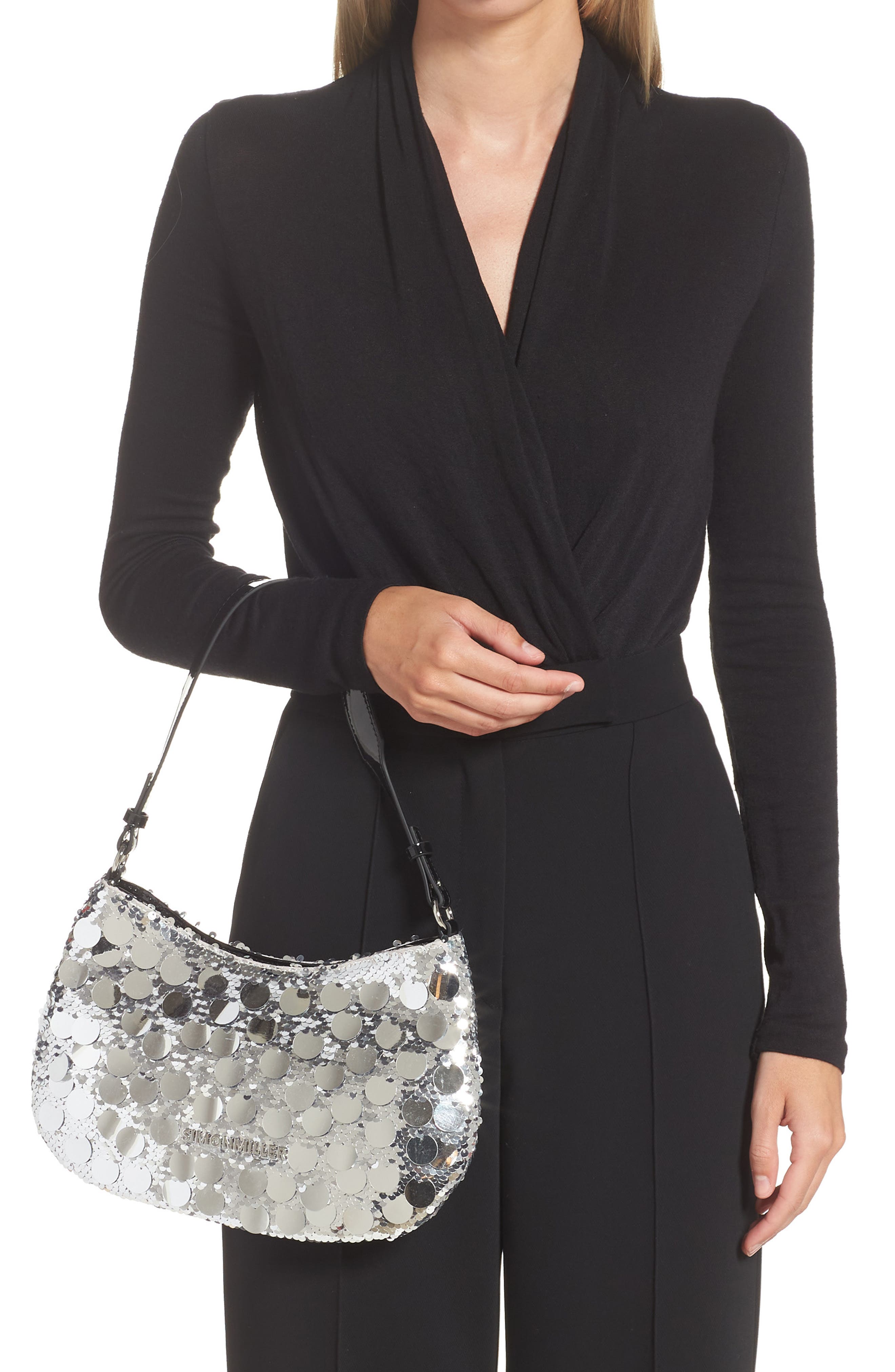 Simon Miller Sasi Sequin Shoulder Bag, Alternate, color, 