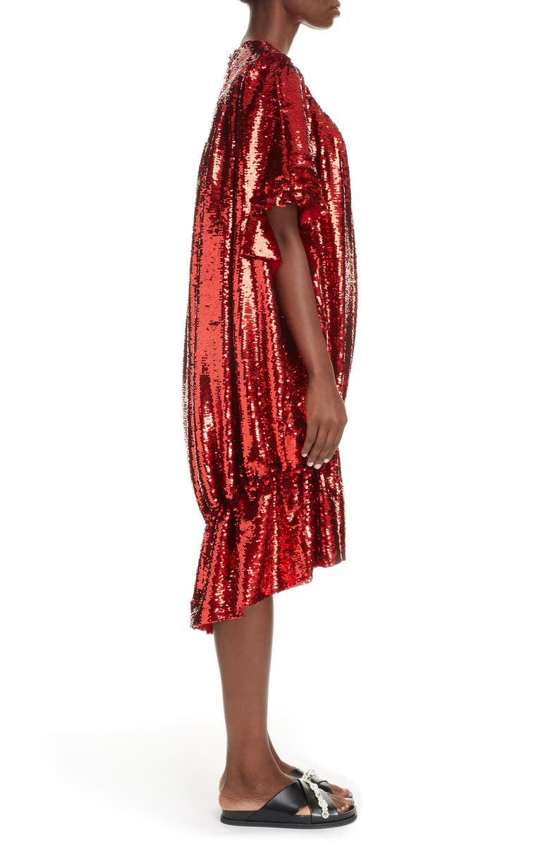 Simone Rocha Sequin Asymmetrical Bubble Dress, Alternate, color,