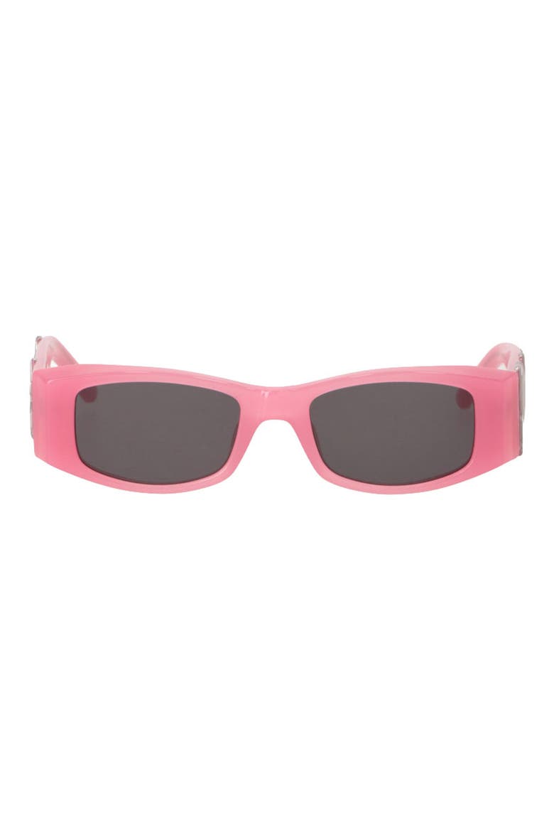 Angel Rectangular Sunglasses, Main, color, PINK DARK GREY