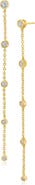 CZ by Kenneth Jay Lane Cubic Zirconia Station Drop Earrings
