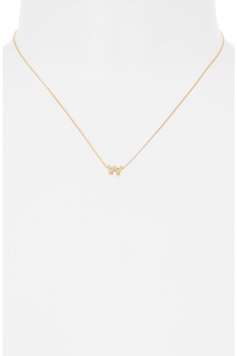 Let Yourself Be You Bubble Initial Pendant Necklace, Alternate, color, W- GOLD