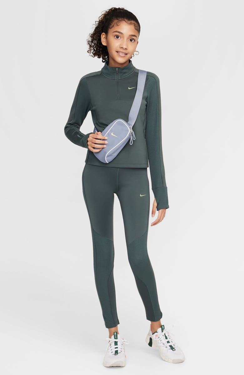 Nike Kids' Therma-FIT Sport Leggings, Alternate, color, Vintage Green/ Oil Green