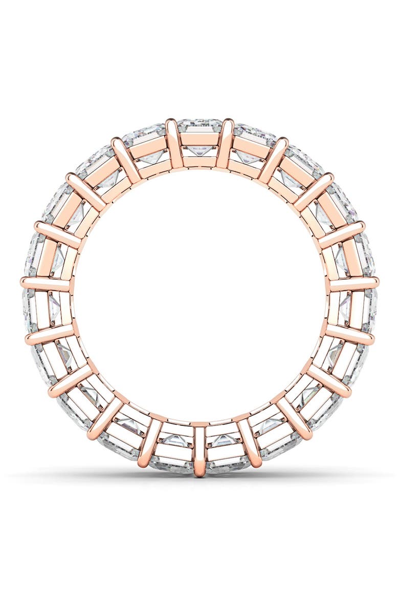 Emerald Cut Lab Created Diamond 18K Gold Eternity Band, Alternate, color, ROSE GOLD
