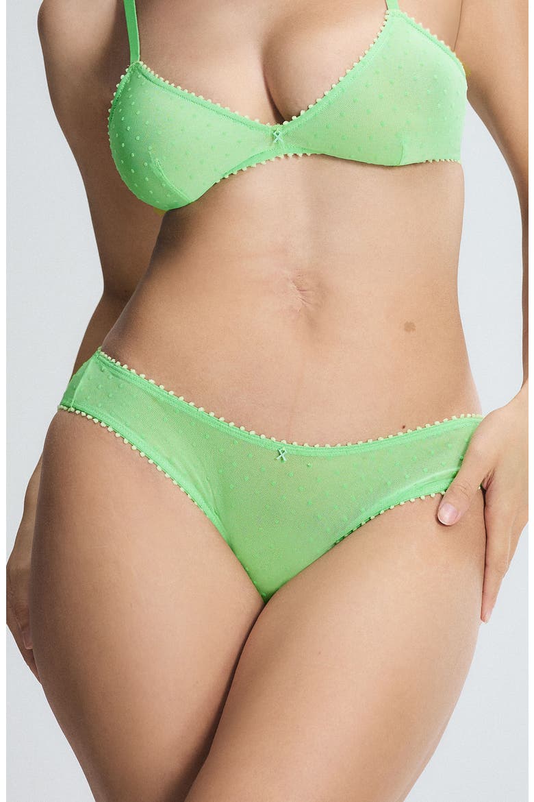 Mesh Around Cheeky Briefs, Main, color, GREEN LOTUS