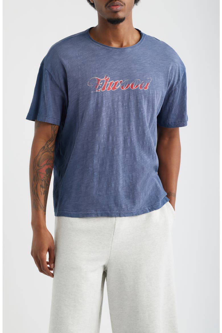 Cotton Graphic T-Shirt, Main, color, BLUE