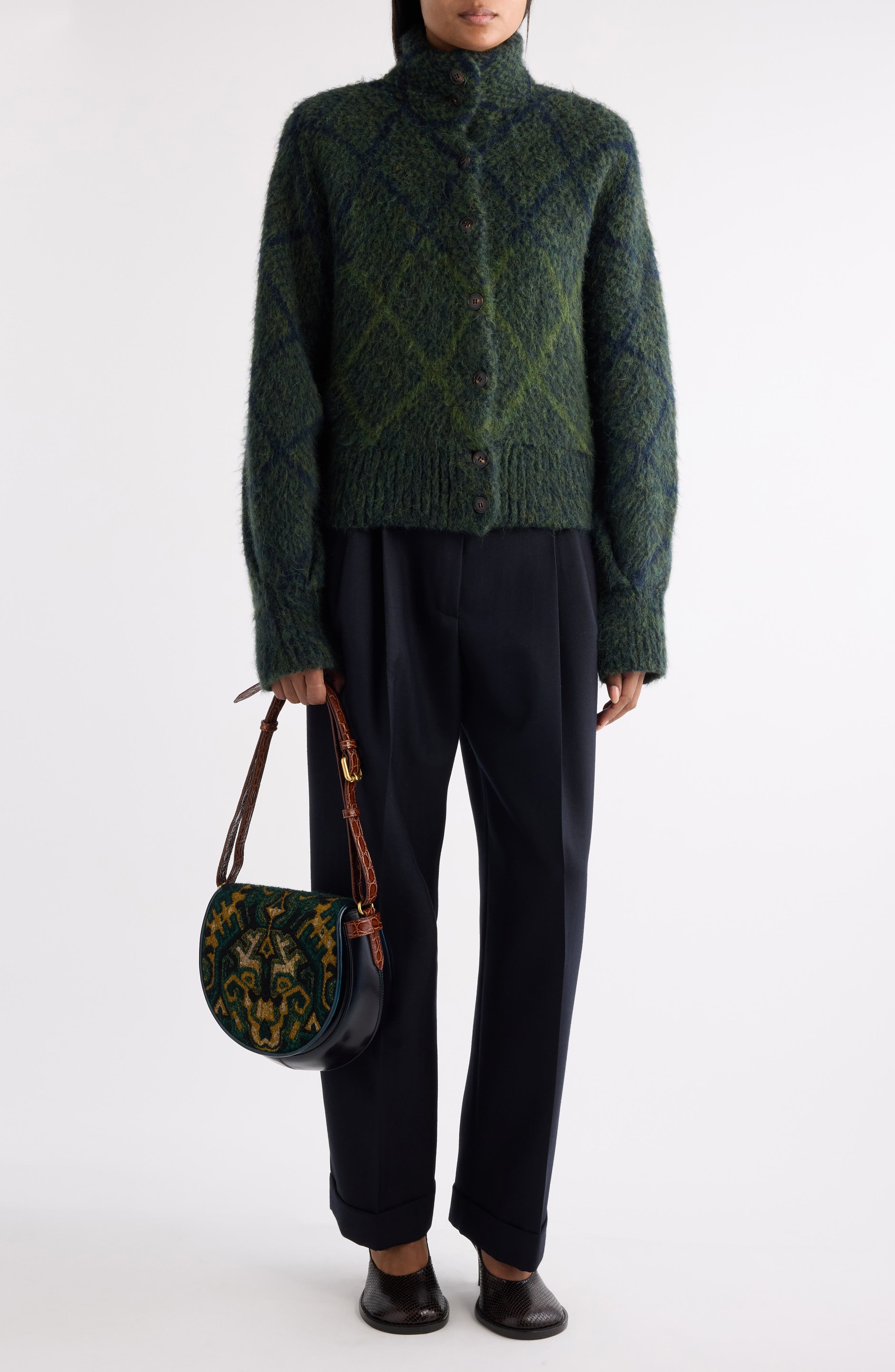 Partan Pleated Wool Blend Pants