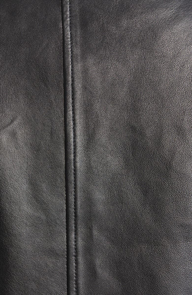 ST. JOHN Leather Jacket, Alternate, color, Black