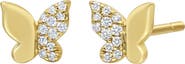Bony Levy Pavé Diamond Butterfly Stud Earrings