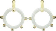 Panacea Raffia Wrapped Circle Drop Earrings