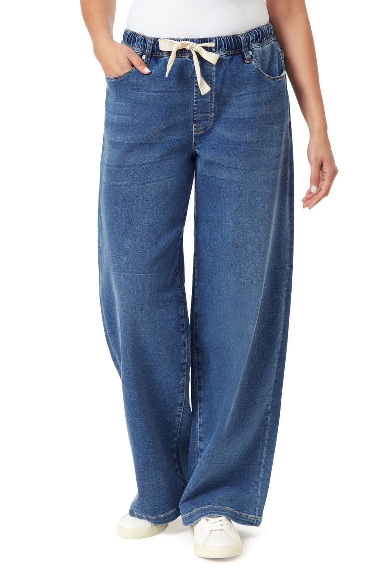High Rise Drawstring Wide Leg Pants, Main, color, MELBOURNE