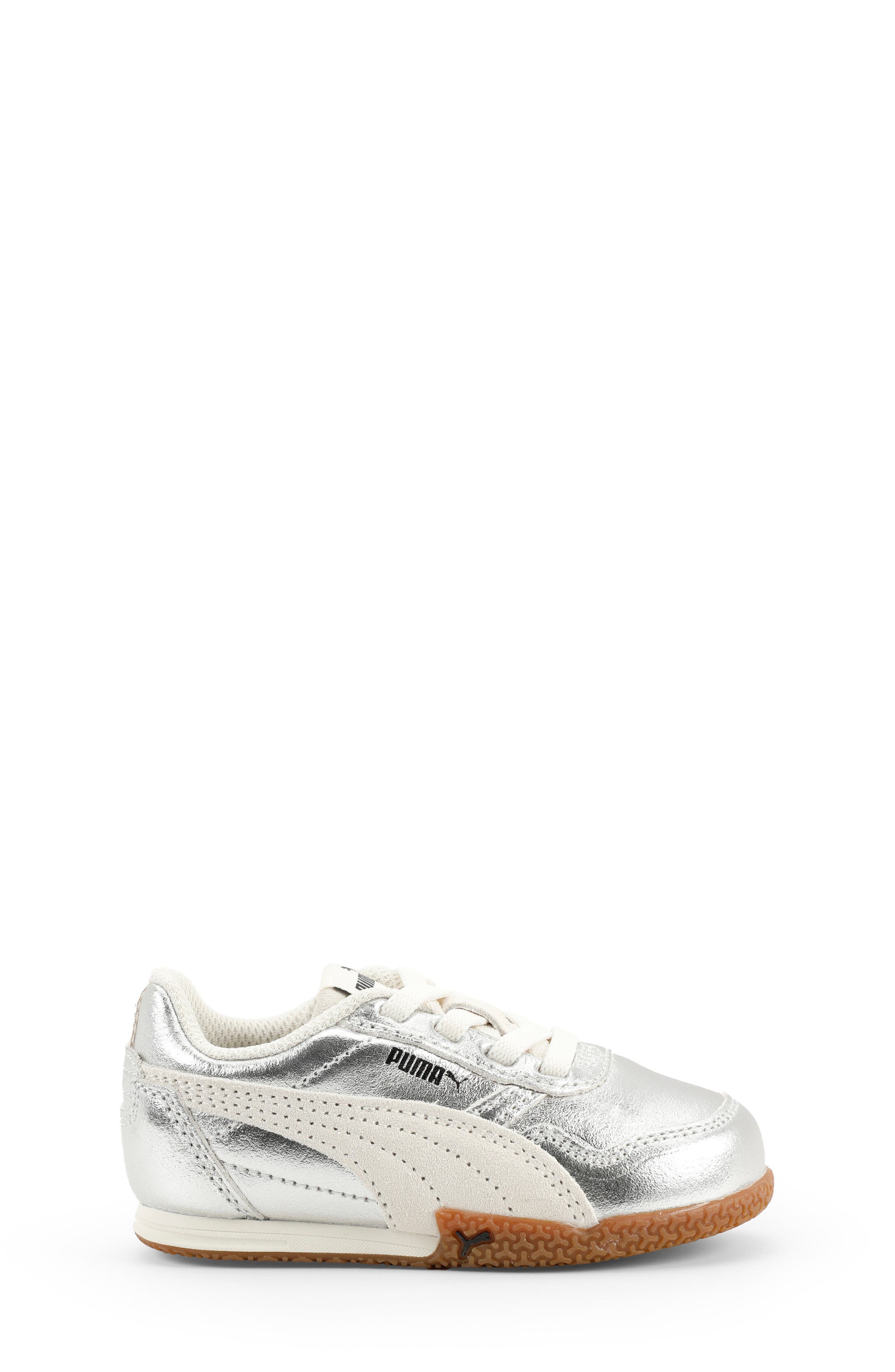 PUMA Kids' Bella Donna Metallic Sneaker, Alternate, color, Puma Silver/ Vapor Gray/ Black