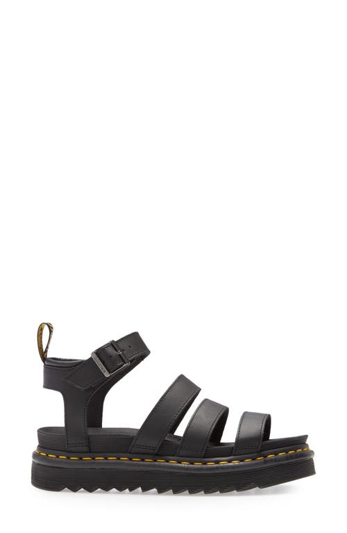 Dr. Martens Dr.martens Hydro Leather Blaire Sandals In Black
