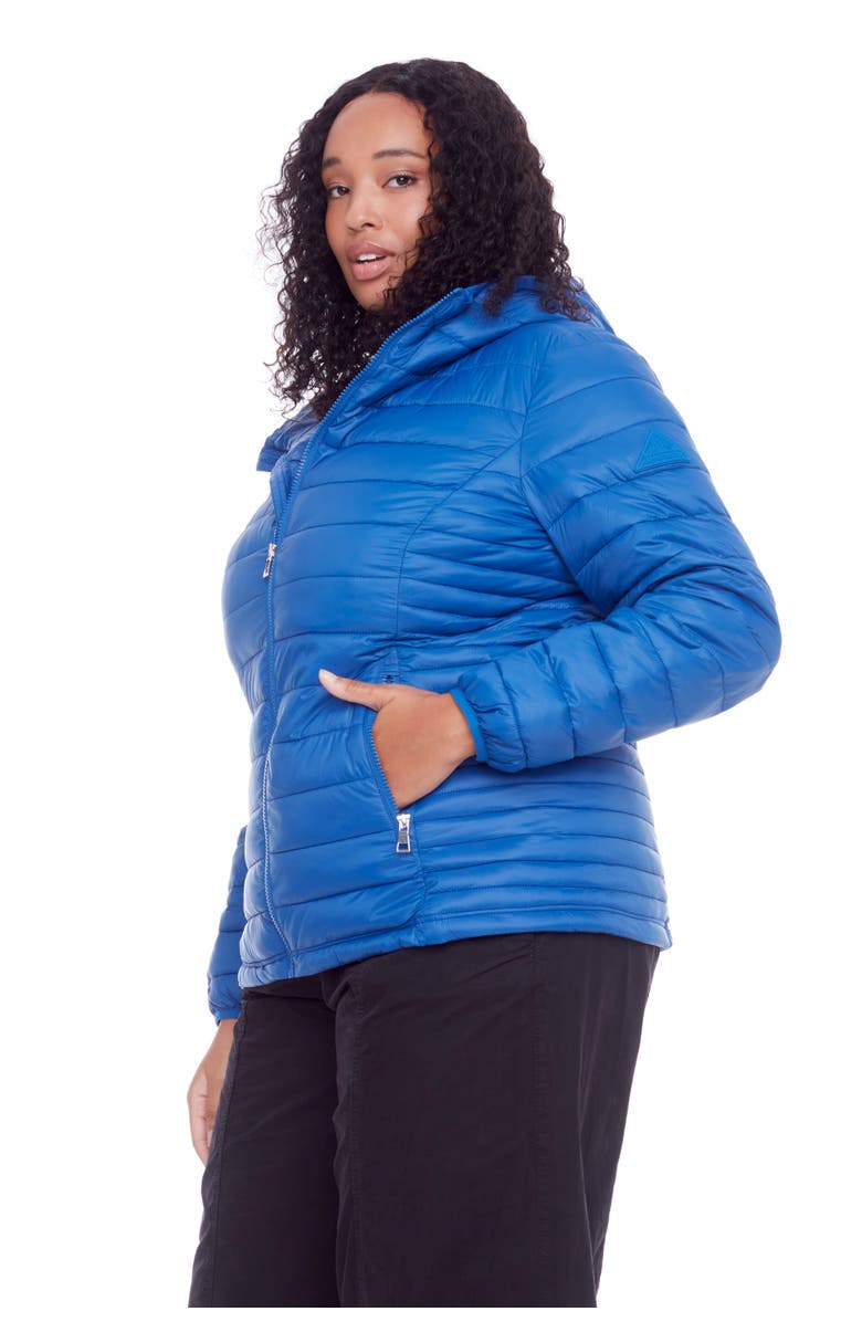 Alpine North YOHO PLUS SIZE - Vegan Down Lightweight Packable Puffer Jacket & Bag, Alternate, color, Cobalt