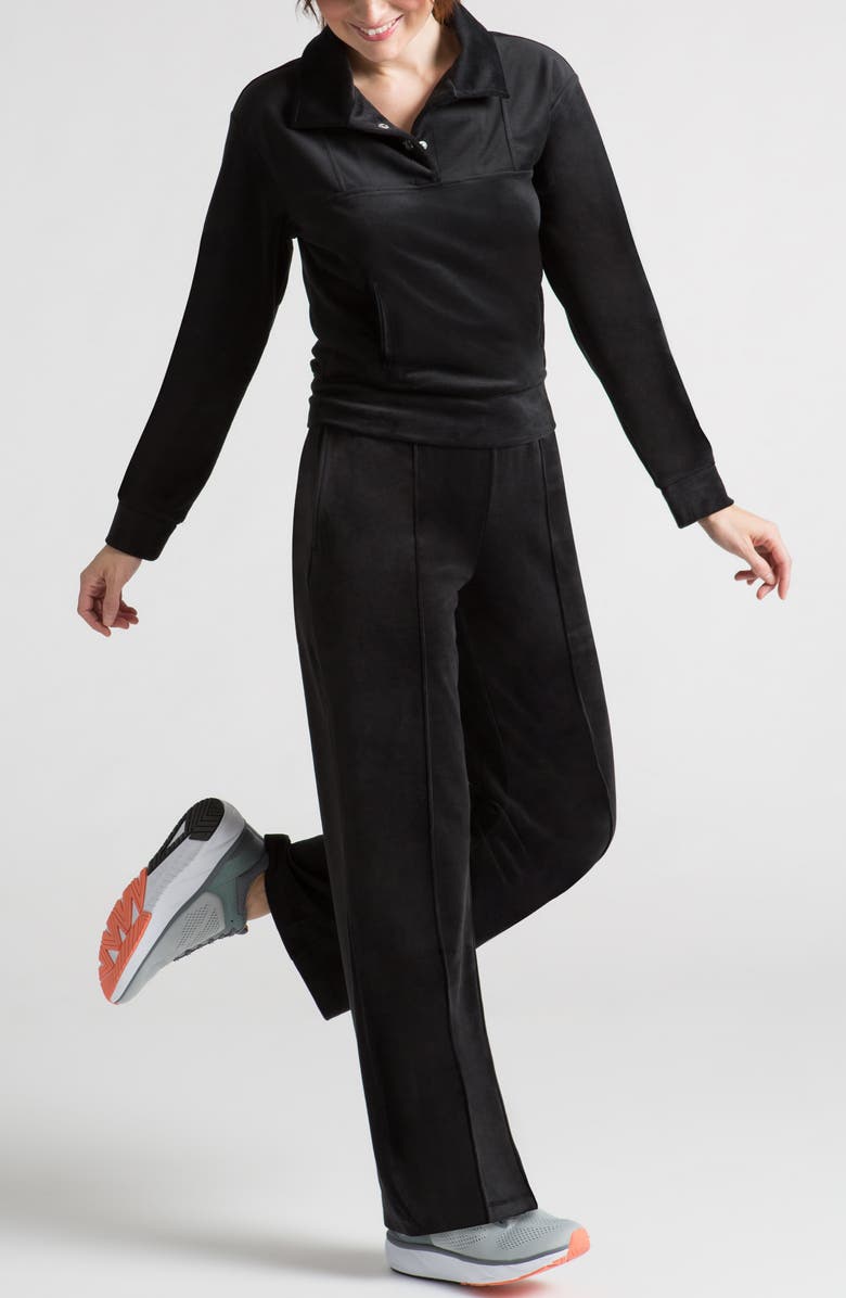 Juicy Couture Velour Wide Leg Sweatpants, Alternate, color,