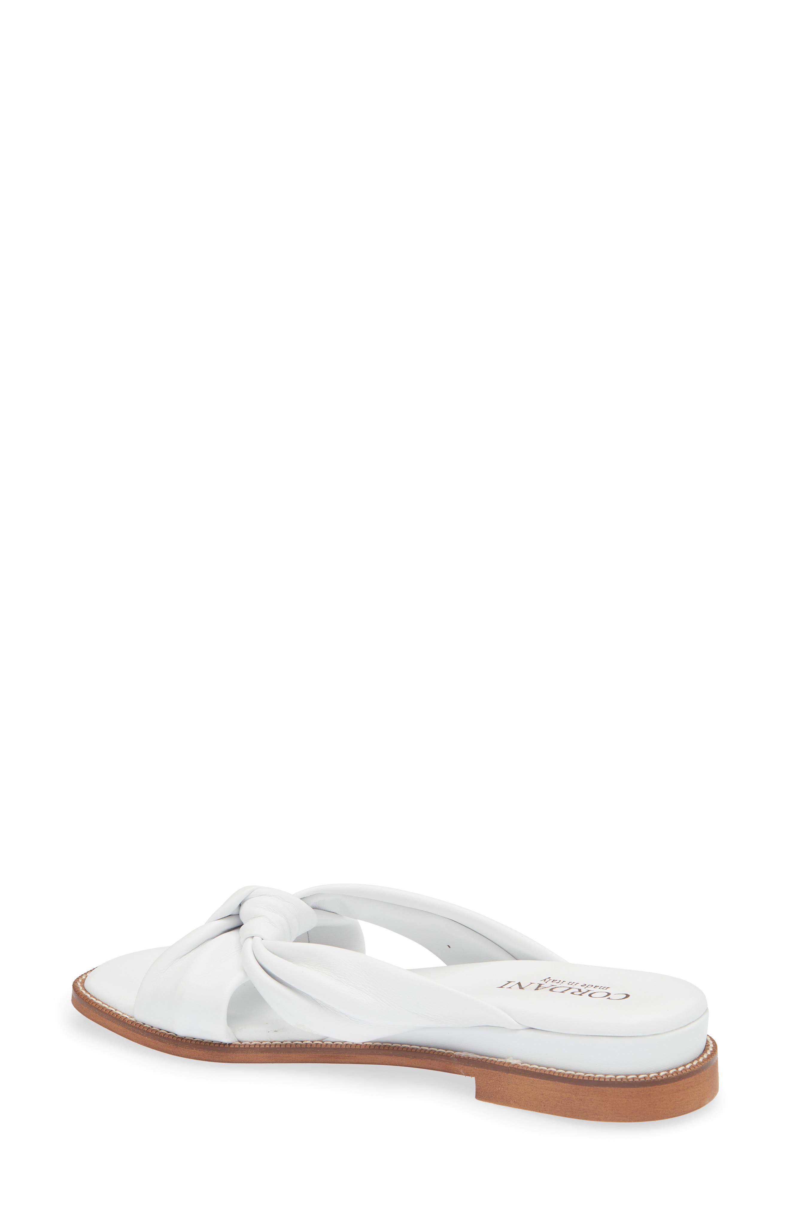 Cordani Hudson Slide Sandal, Alternate, color, White Leather