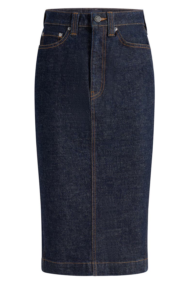 Kendra Denim Pencil Skirt, Alternate, color, BENSON