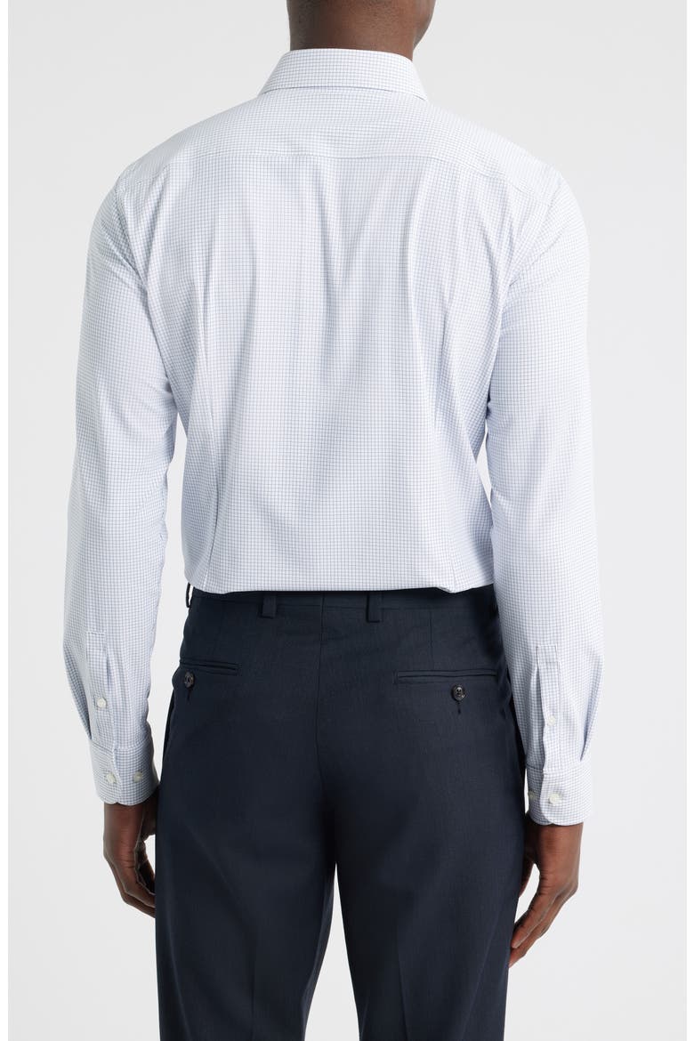 Hank Slim Fit Microcheck Stretch Dress Shirt, Alternate, color, DK BU