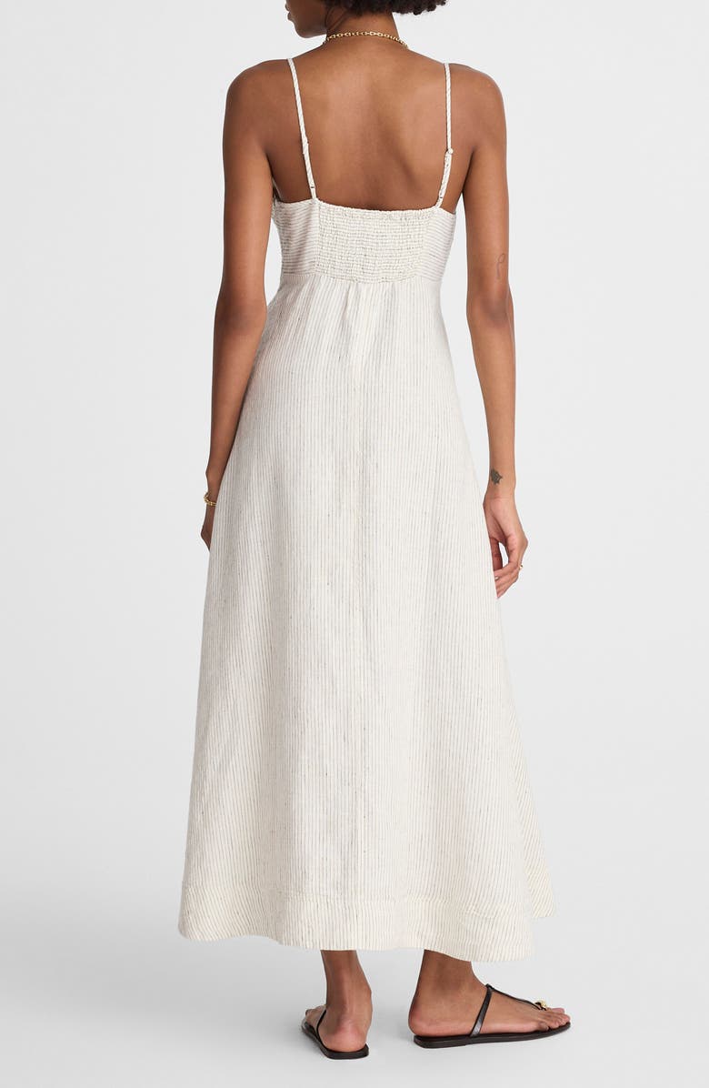 Madewell Stripe Empire Waist Midi Sundress, Alternate, color, Lighthouse