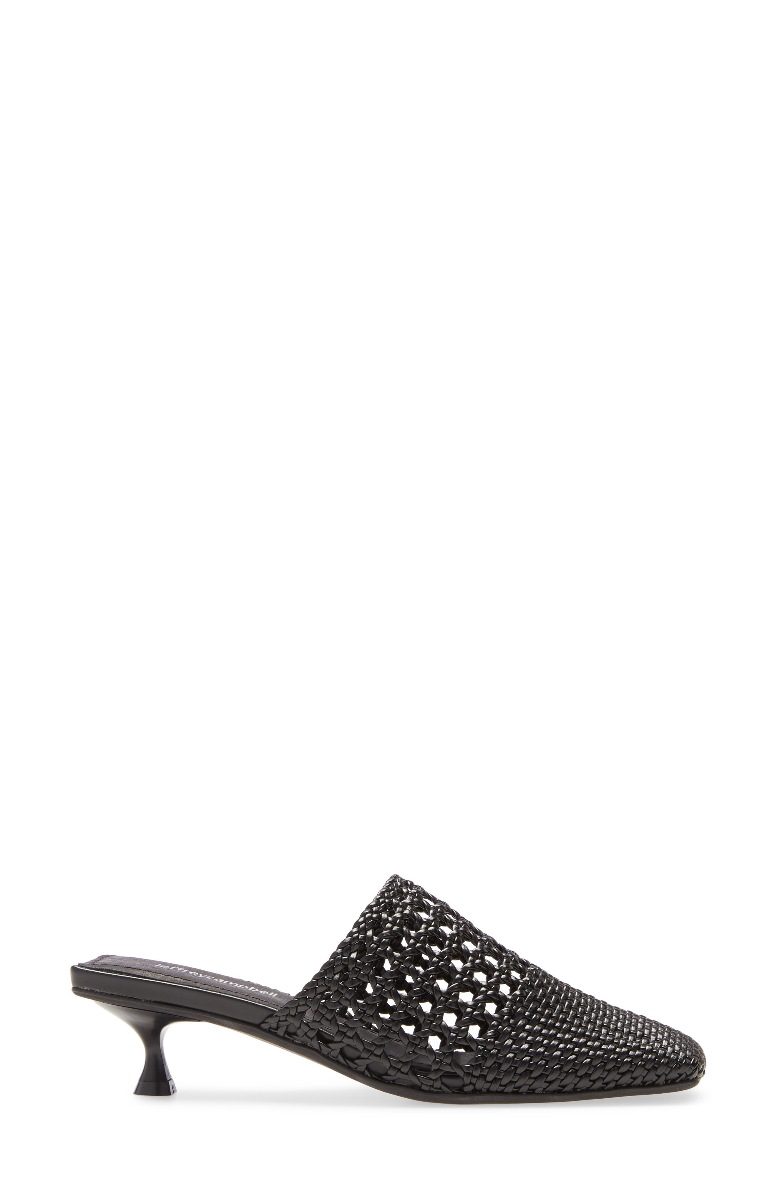 Sleek Mule, Alternate, color, BLACK WOVEN