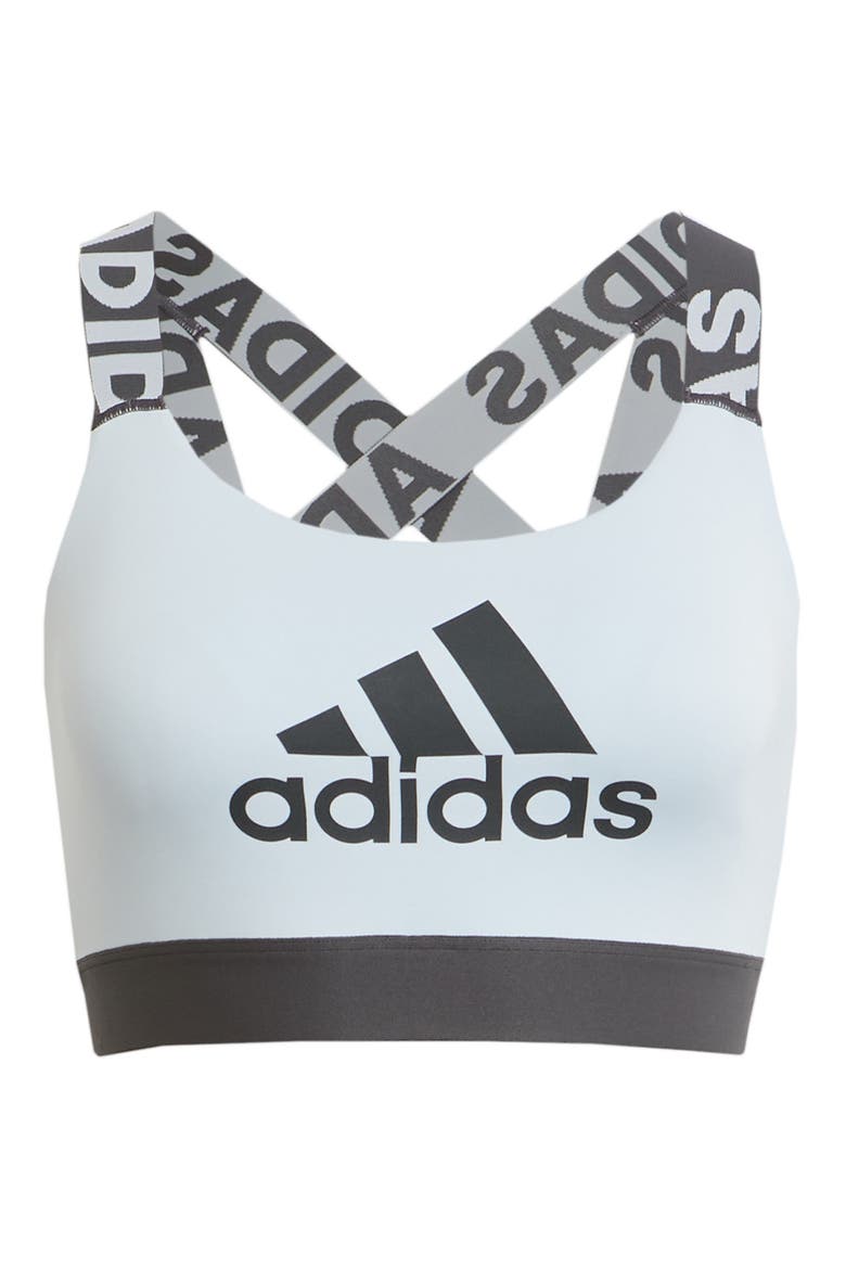 Strappy Back Sports Bra, Main, color, SKY TINT