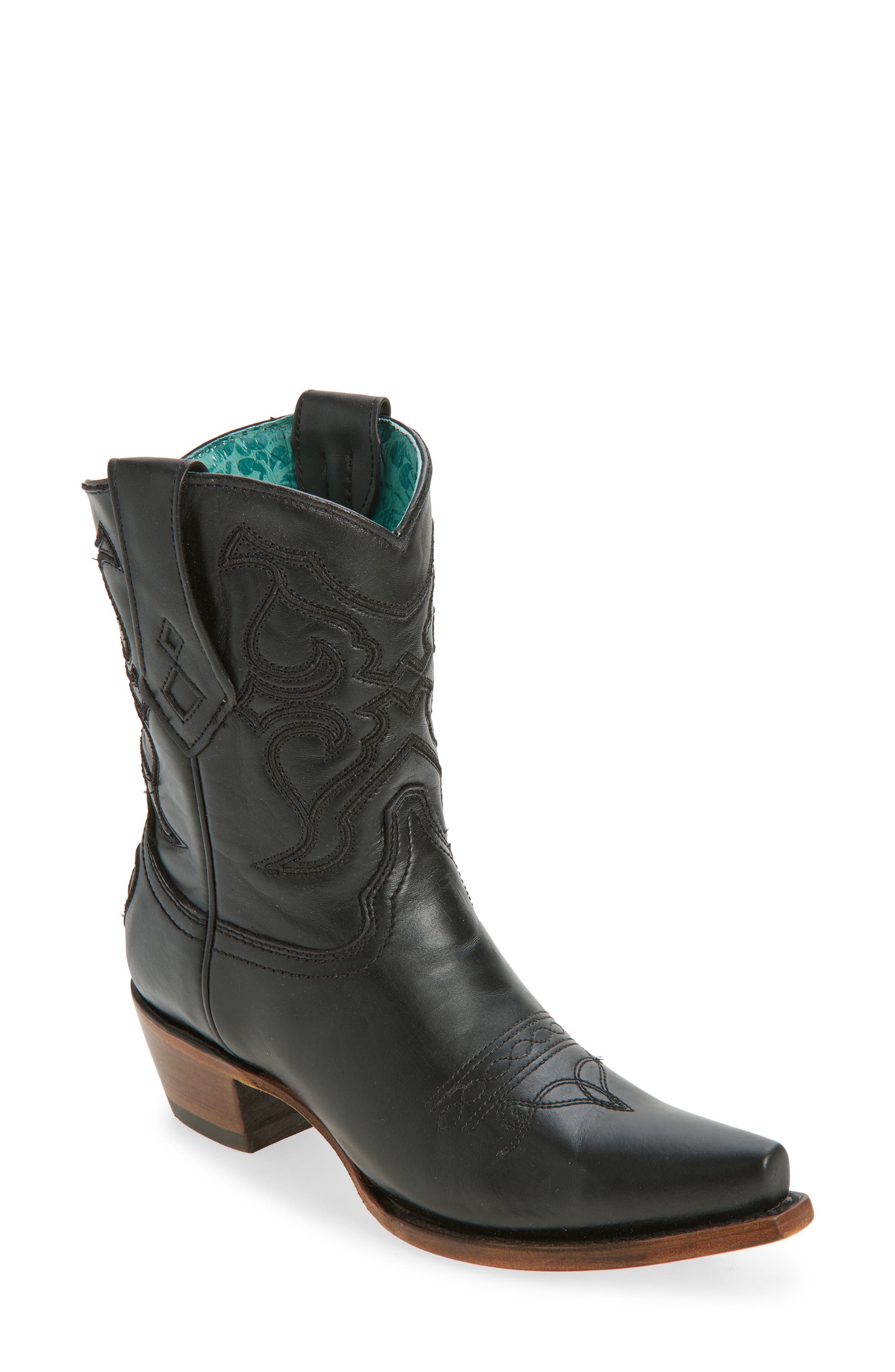 CORRAL Embroidered Western Boot, Main, color, Black