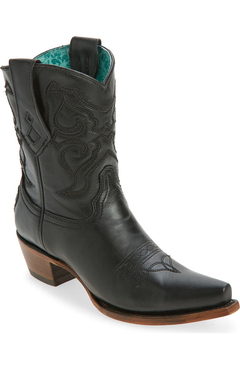 CORRAL Embroidered Western Boot, Main, color, Black