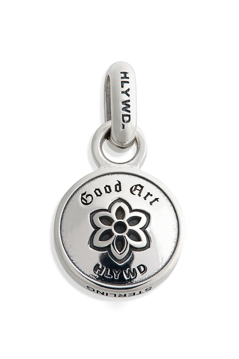 Medium Lotus Pendant, Main, color, SILVER