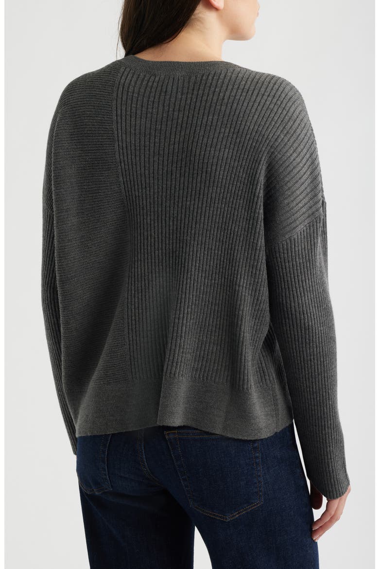 Merino Wool Crewneck Sweater, Alternate, color, ASH