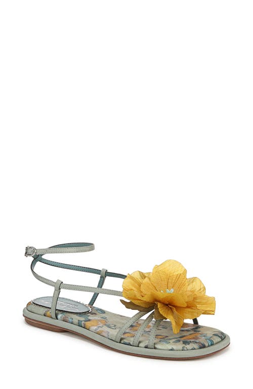 Circus Ny By Sam Edelman Olana Flower Strappy Flat Sandals In Cool Mint Multi