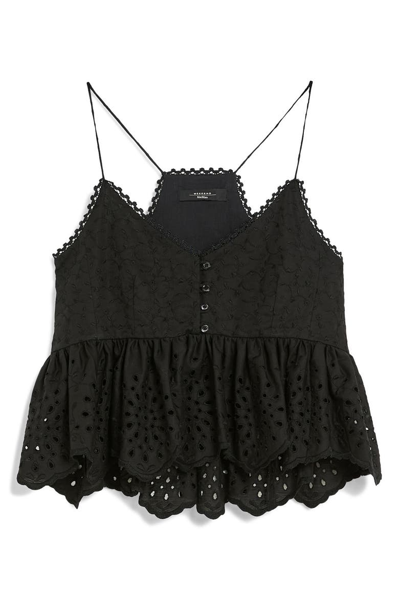 Weekend Max Mara Peplum Camisole, Alternate, color, Black
