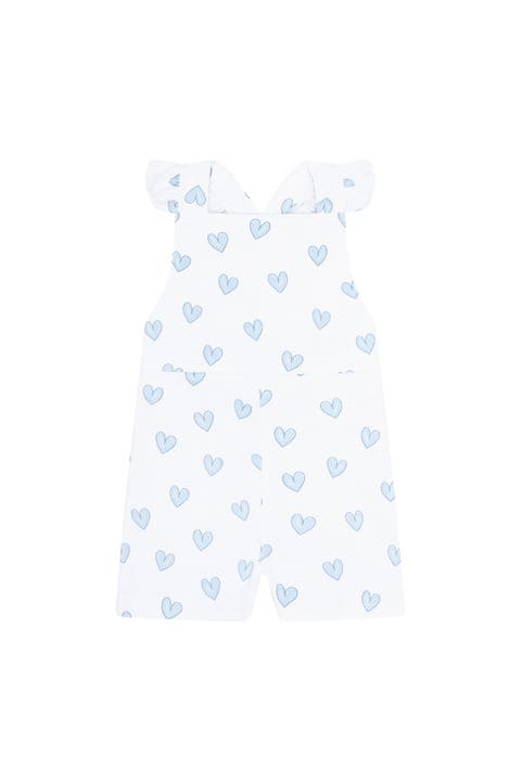 Blue Heart Print Romper - Toddler
