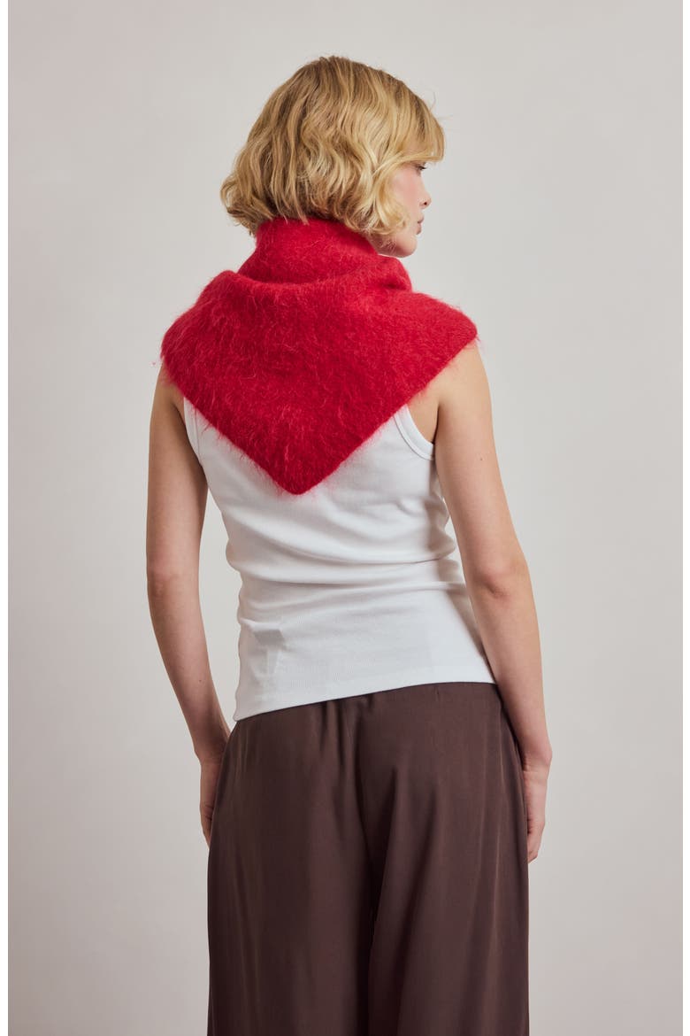 Oversized Alpaca Blend Triangle Scarf, Alternate, color, CRIMSON RED