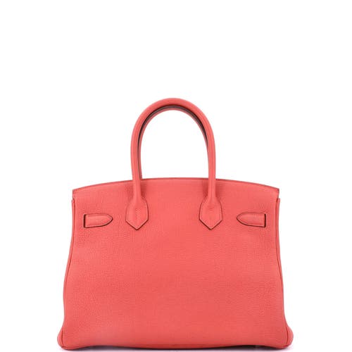 Pre-owned Hermes Hermes Birkin Handbag Red Togo With Palladium Hardware 30 In Red