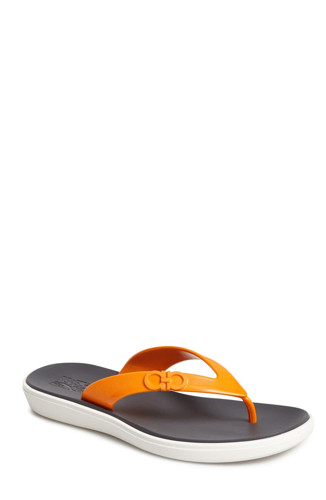 Salvatore Ferragamo 'Nizza' Flip Flop, Main, color, CARROT