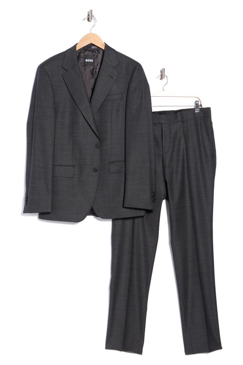 Huge Stretch Virgin Wool Suit, Alternate, color, GREY